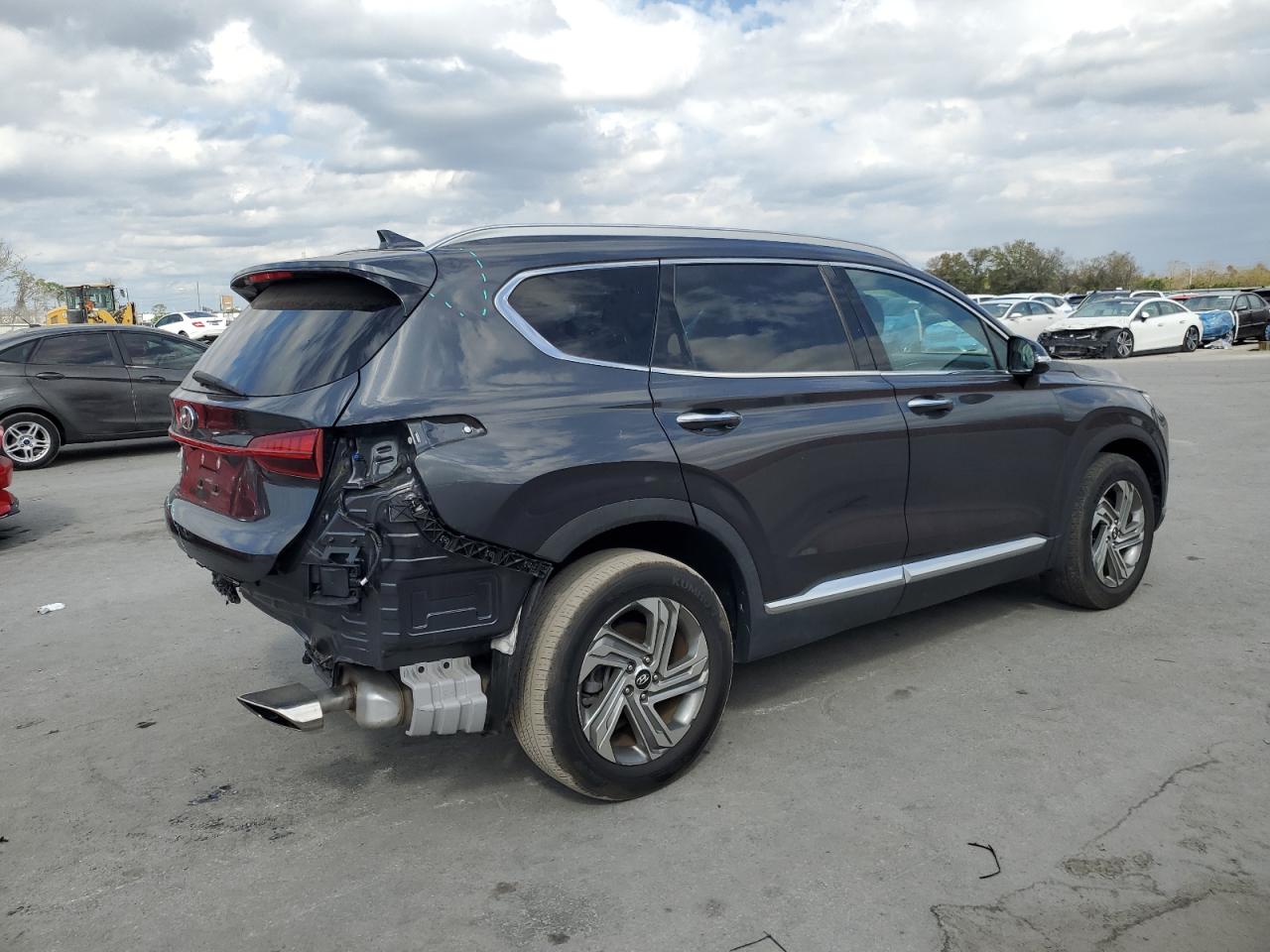 2021 Hyundai Santa Fe VIN 5NMS34AJ6MH346204 Copart auction photo, rear end damage thumbnail 3