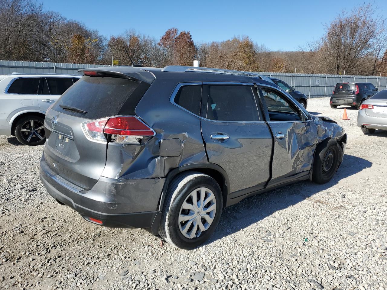 2016 Nissan Rogue VIN KNMAT2MT9GP698833 Copart auction photo, all over damage thumbnail 3