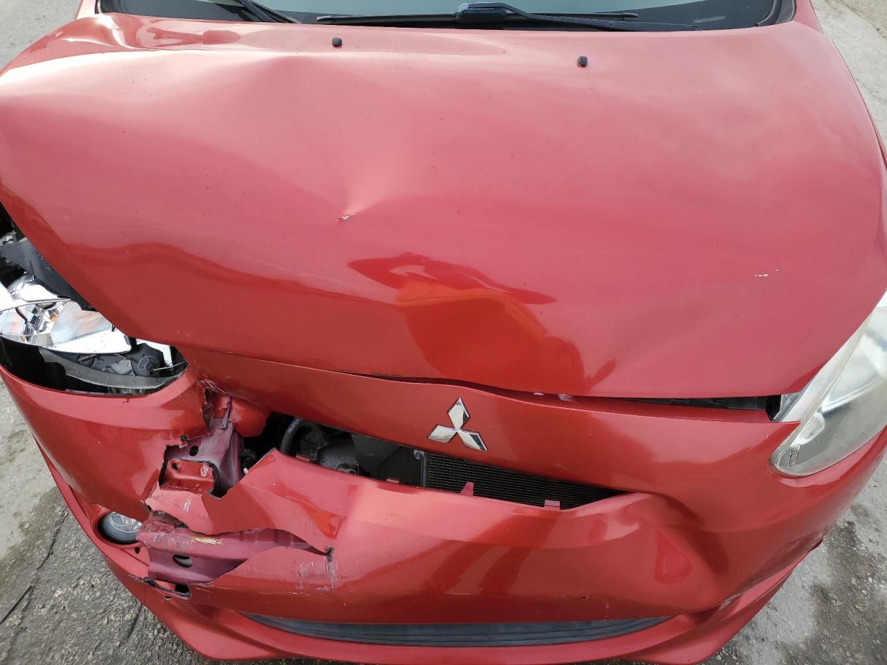 2015 Mitsubishi Mirage VIN ML32A4HJ8FH031083 Copart auction photo, front end / side damage thumbnail 11