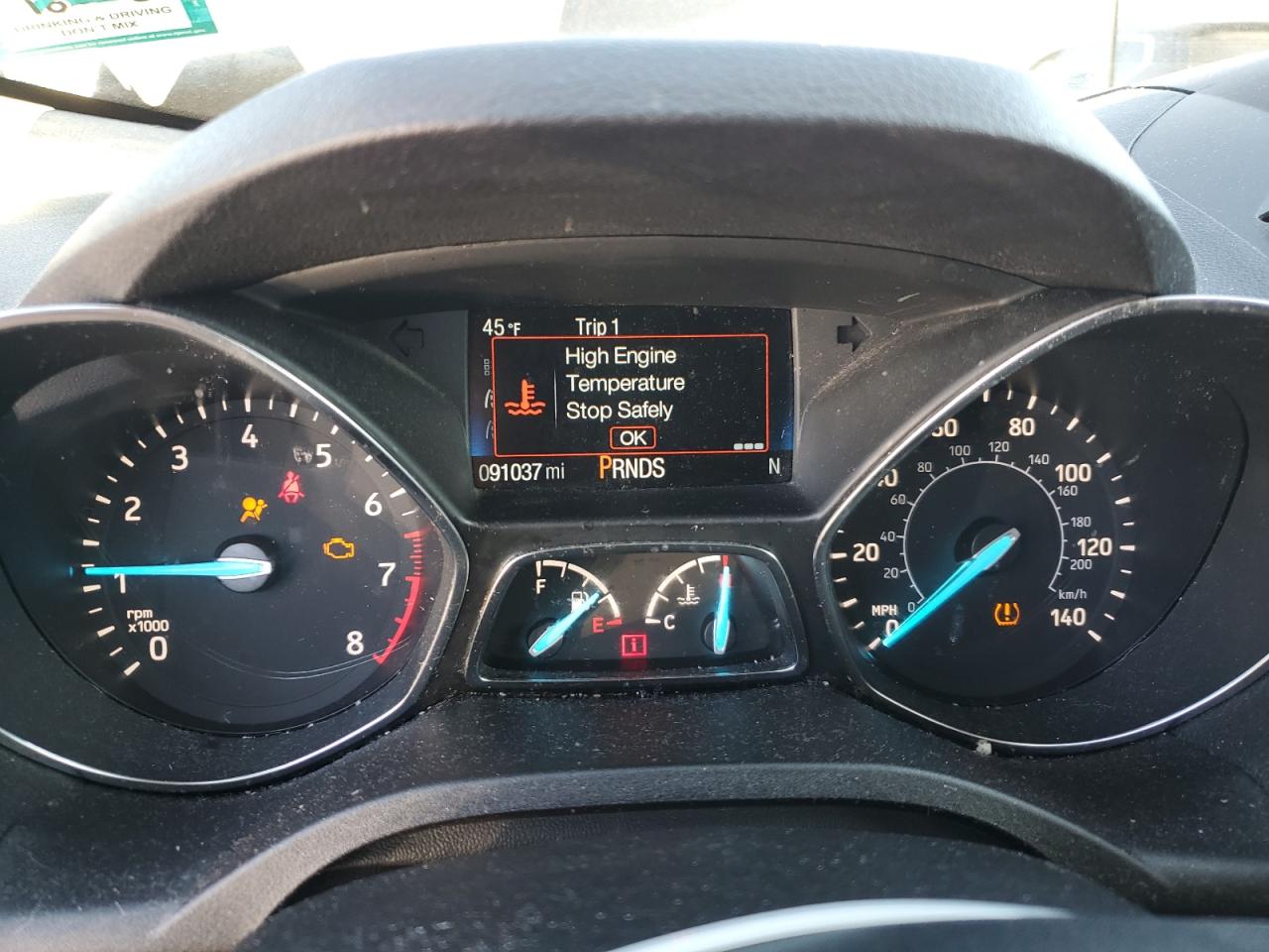 2018 Ford Escape VIN 1FMCU9HD2JUC25491 Copart auction photo, front end damage thumbnail 9