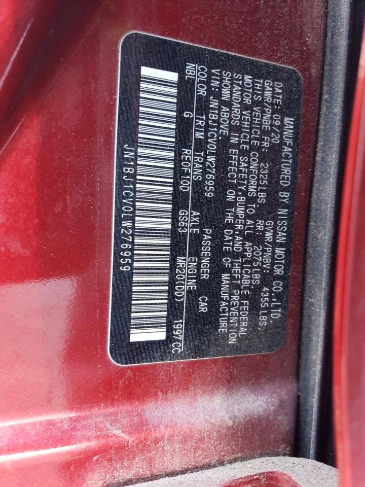 2020 Nissan Rogue VIN JN1BJ1CV0LW276959 Copart auction photo, side damage thumbnail 13
