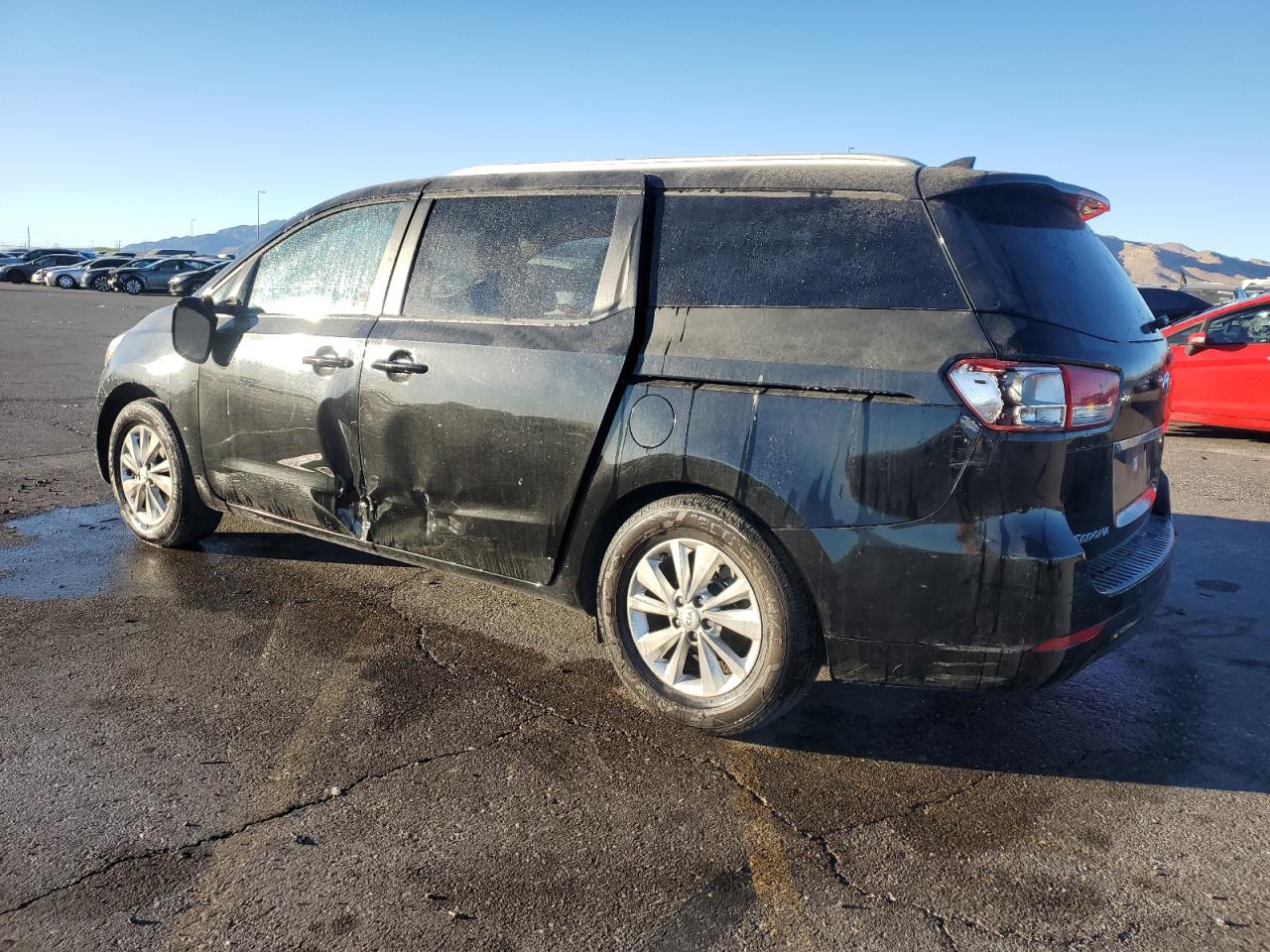 2016 KIA Sedona VIN KNDMB5C10G6150601 Copart auction photo, side damage thumbnail 2