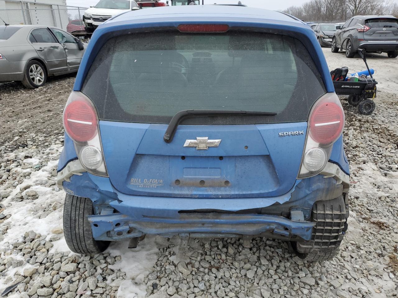 2013 Chevrolet Spark VIN KL8CD6S96DC506381 Copart auction photo, rear end / minor dent/scratches damage thumbnail 6