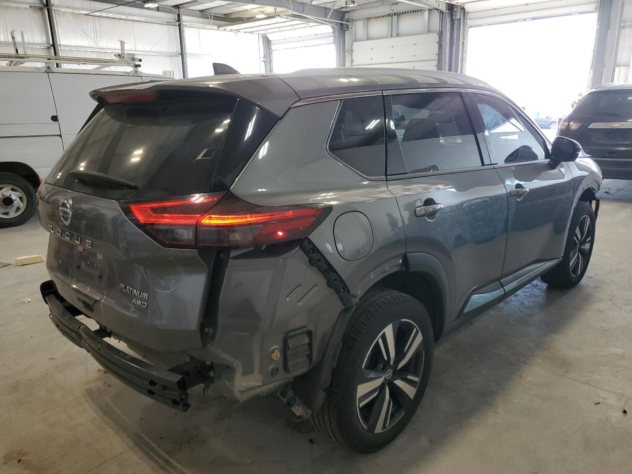 2021 Nissan Rogue VIN JN8AT3DD3MW311309 Copart auction photo, rear end / front end damage thumbnail 3