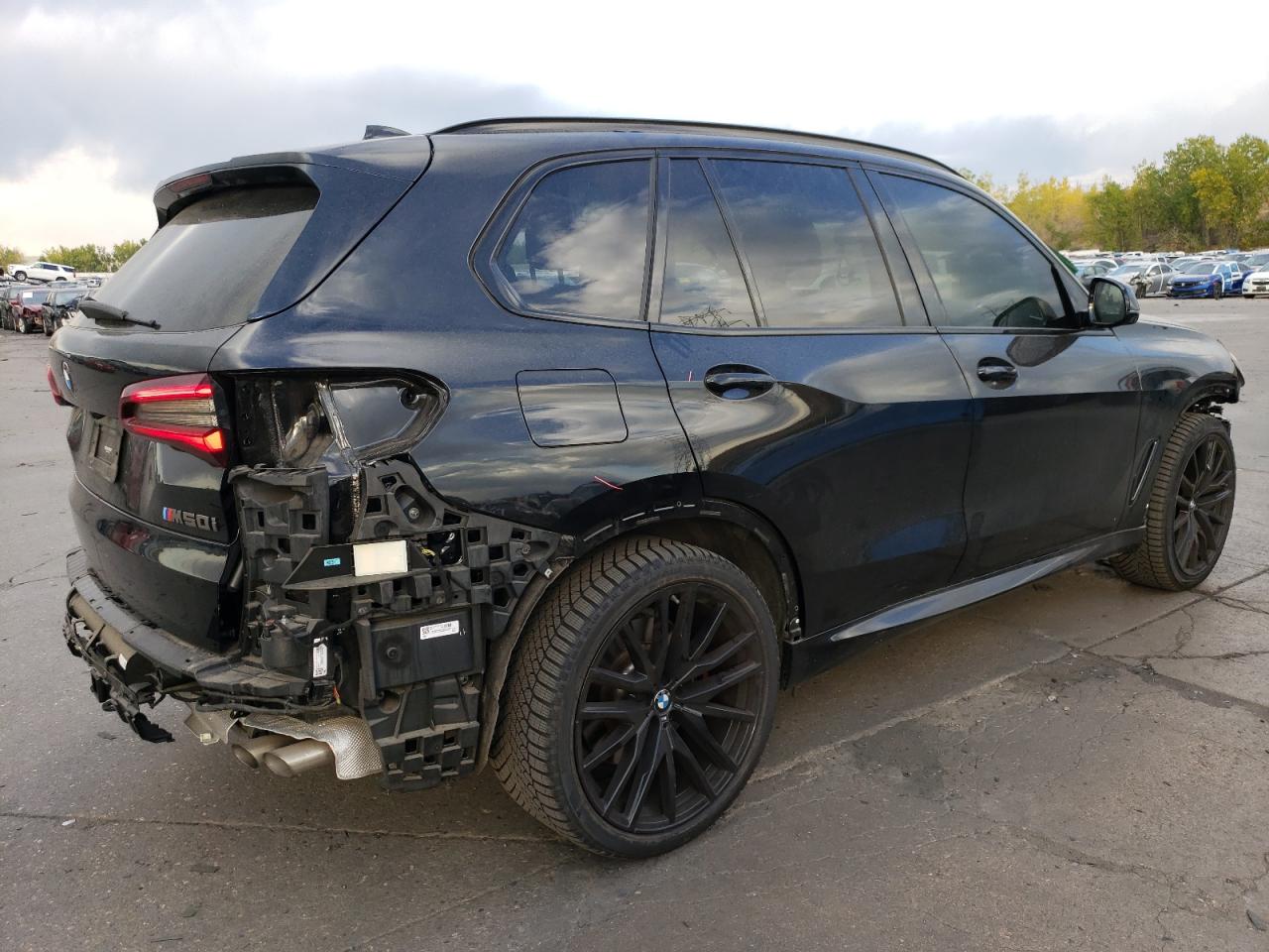 2023 BMW X5 VIN 5UXJU4C07P9P54612 Copart auction photo, side / front end damage thumbnail 3