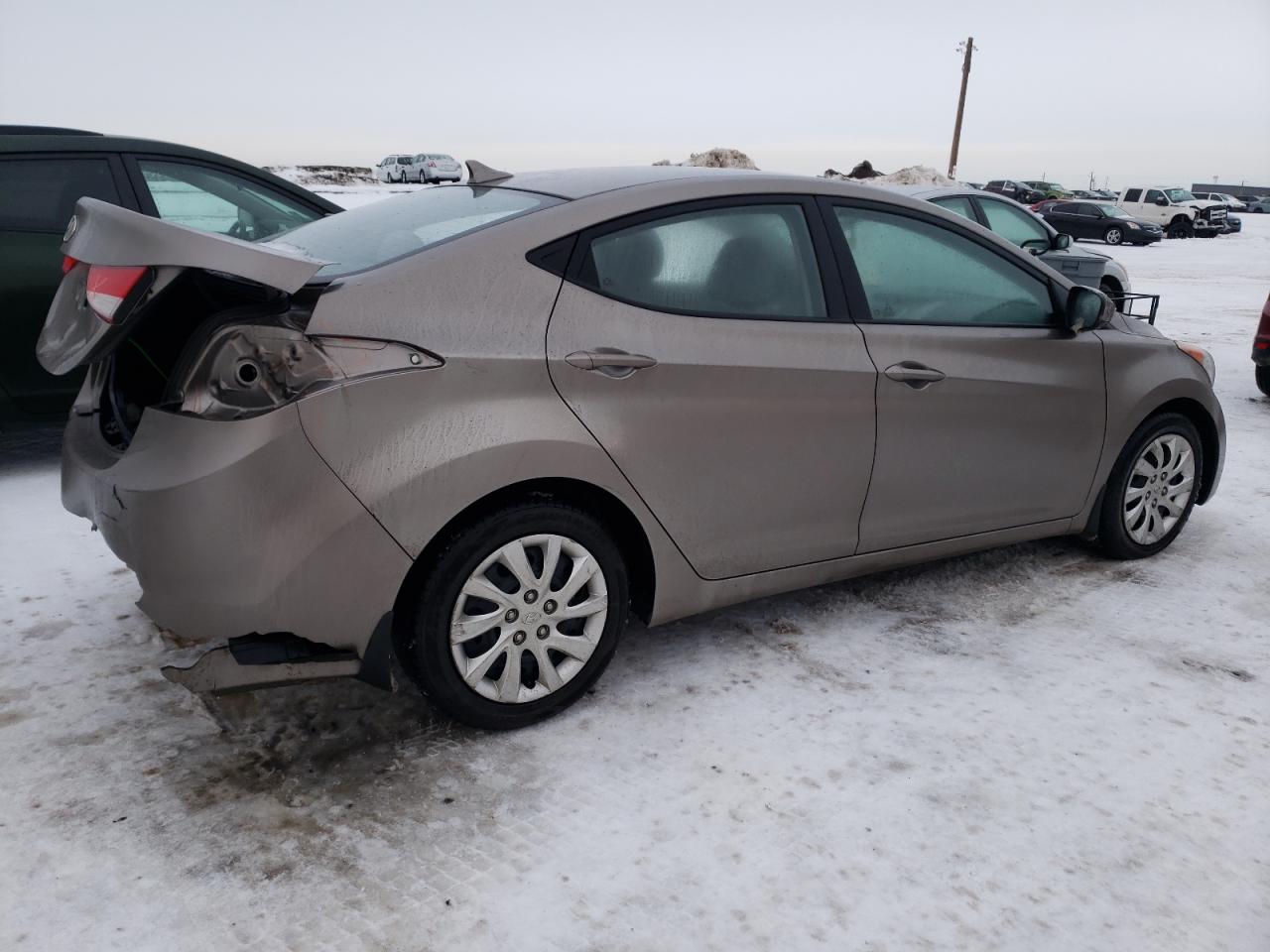 2012 Hyundai Elantra VIN 5NPDH4AE7CH064734 Copart auction photo, rear end / side damage thumbnail 3