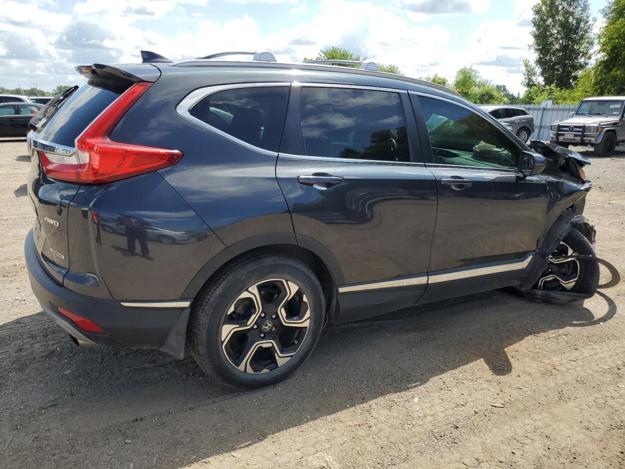 2018 Honda CR-V VIN 2HKRW2H99JH140220 Copart auction photo, front end / side damage thumbnail 3