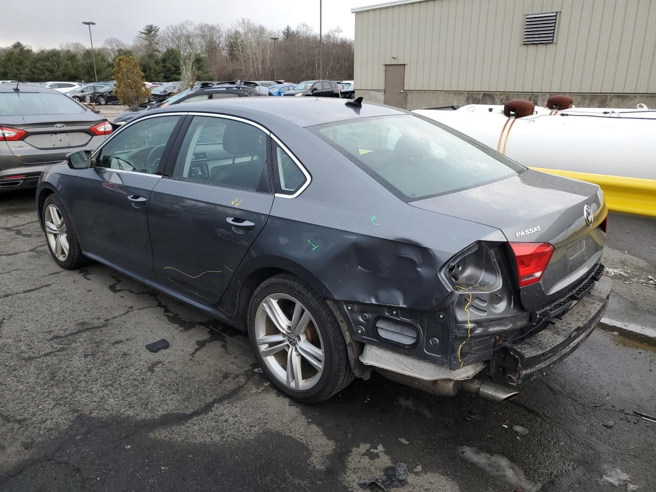 2014 Volkswagen Passat VIN 1VWBP7A38EC018710 Copart auction photo, rear end damage thumbnail 2
