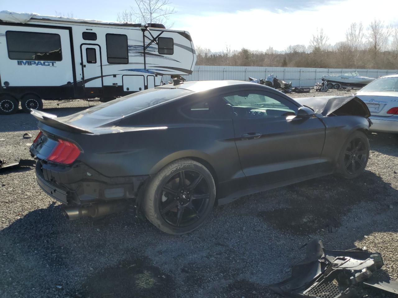 2020 Ford Mustang VIN 1FA6P8TH7L5191791 Copart auction photo, front end / rear end damage thumbnail 3