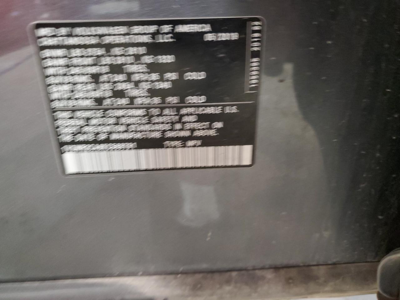 2019 Volkswagen Atlas VIN 1V2WR2CA6KC569791 Copart auction photo, front end / side damage thumbnail 13