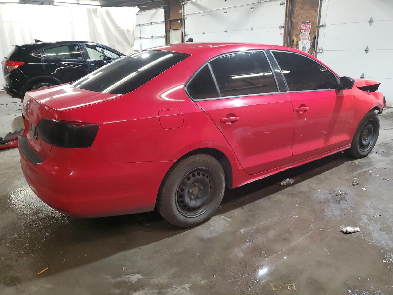 2014 Volkswagen Jetta VIN 3VW1K7AJ7EM410181 Copart auction photo, front end / side damage thumbnail 3