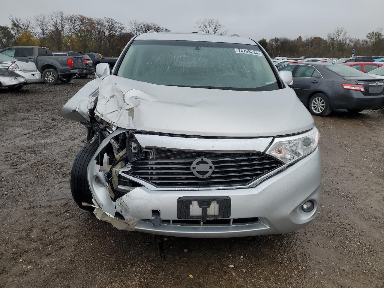 2011 Nissan Quest VIN JN8AE2KP4B9004129 Copart auction photo, front end / side damage thumbnail 5