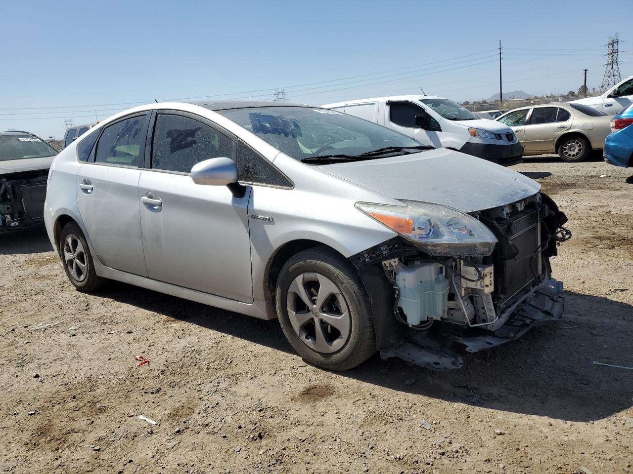 2012 Toyota Prius VIN JTDKN3DUXC1498246 Copart auction photo, front end damage thumbnail 4