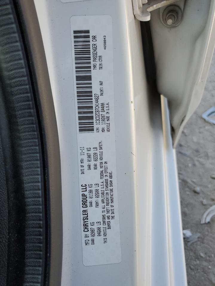 2012 Dodge Avenger VIN 1C3CDZCB7CN144627 Copart auction photo, side / minor dent/scratches damage thumbnail 14