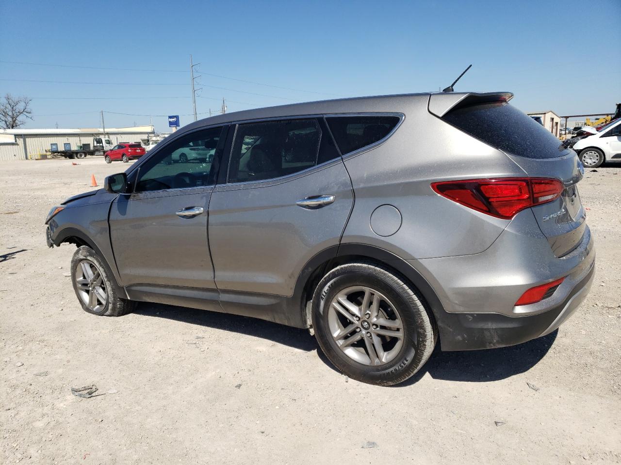 2018 Hyundai Santa Fe VIN 5NMZT3LB0JH073609 Copart auction photo, front end / side damage thumbnail 2