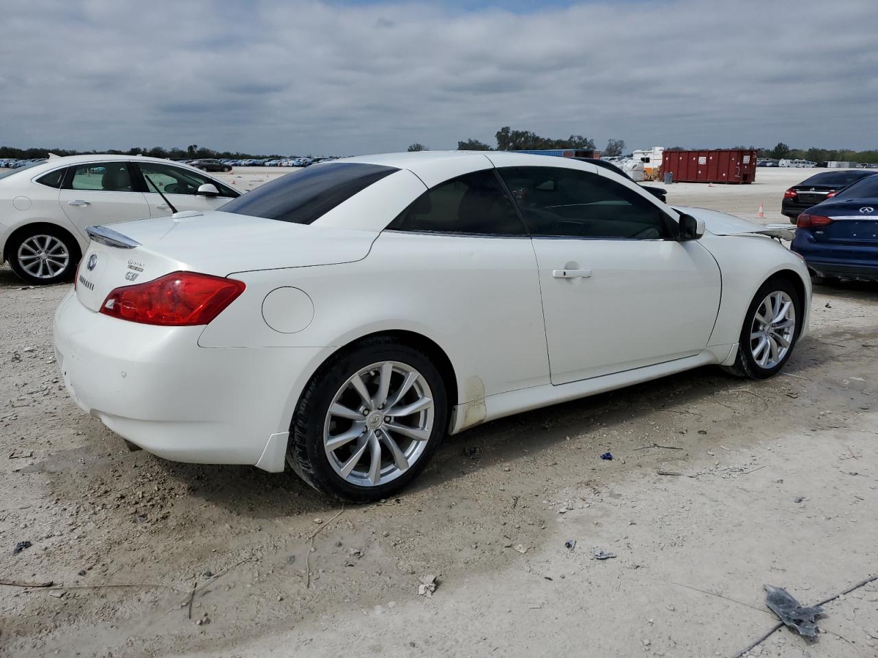 2012 Infiniti G VIN JN1CV6FE8CM203612 Copart auction photo, front end damage thumbnail 3