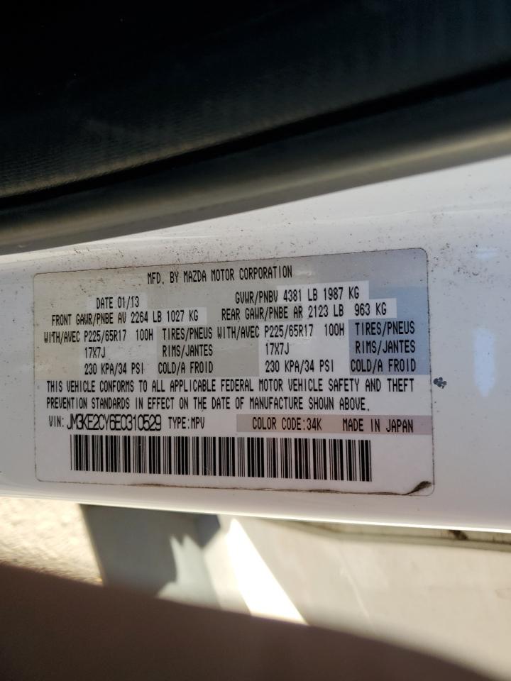 2014 Mazda CX-5 VIN JM3KE2CY6E0310529 Copart auction photo, all over / rear end damage thumbnail 12