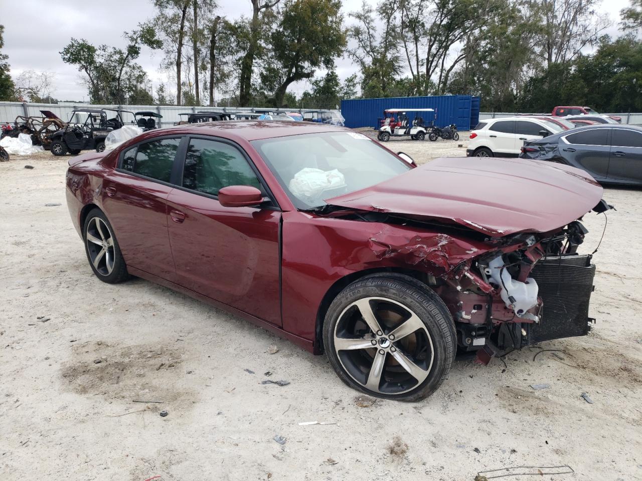 2017 Dodge Charger VIN 2C3CDXBG7HH606301 Copart auction photo, front end / side damage thumbnail 4