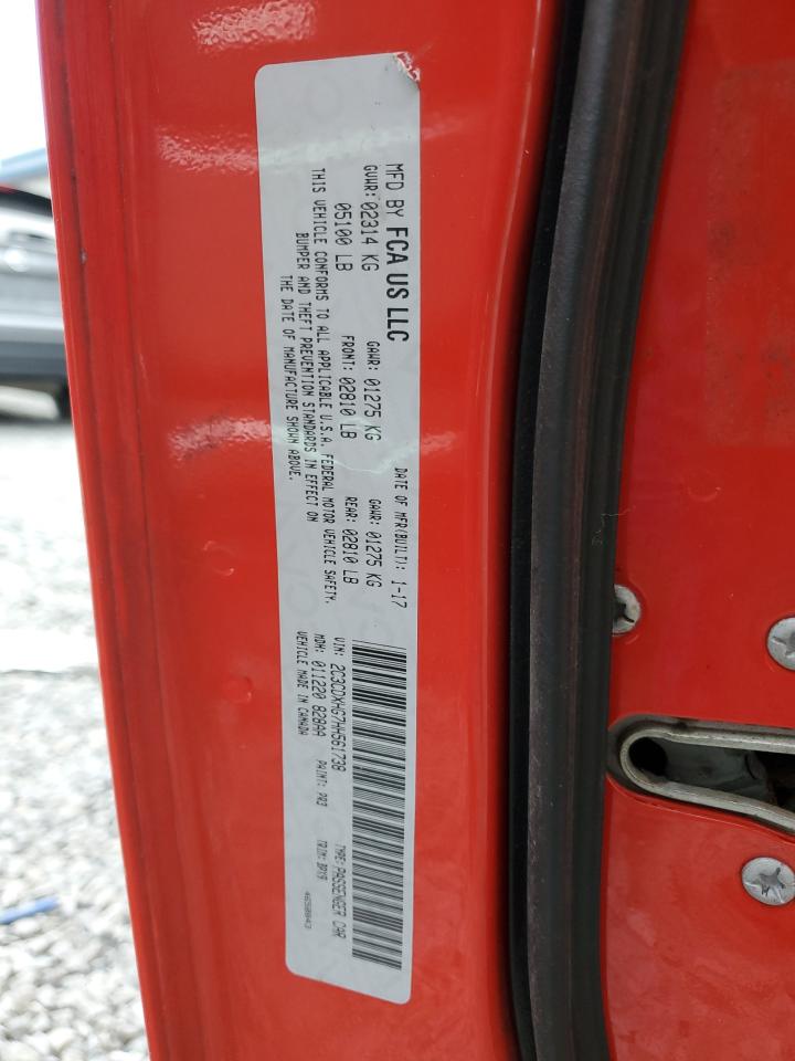 2017 Dodge Charger VIN 2C3CDXHG7HH561738 Copart auction photo, front end damage thumbnail 13
