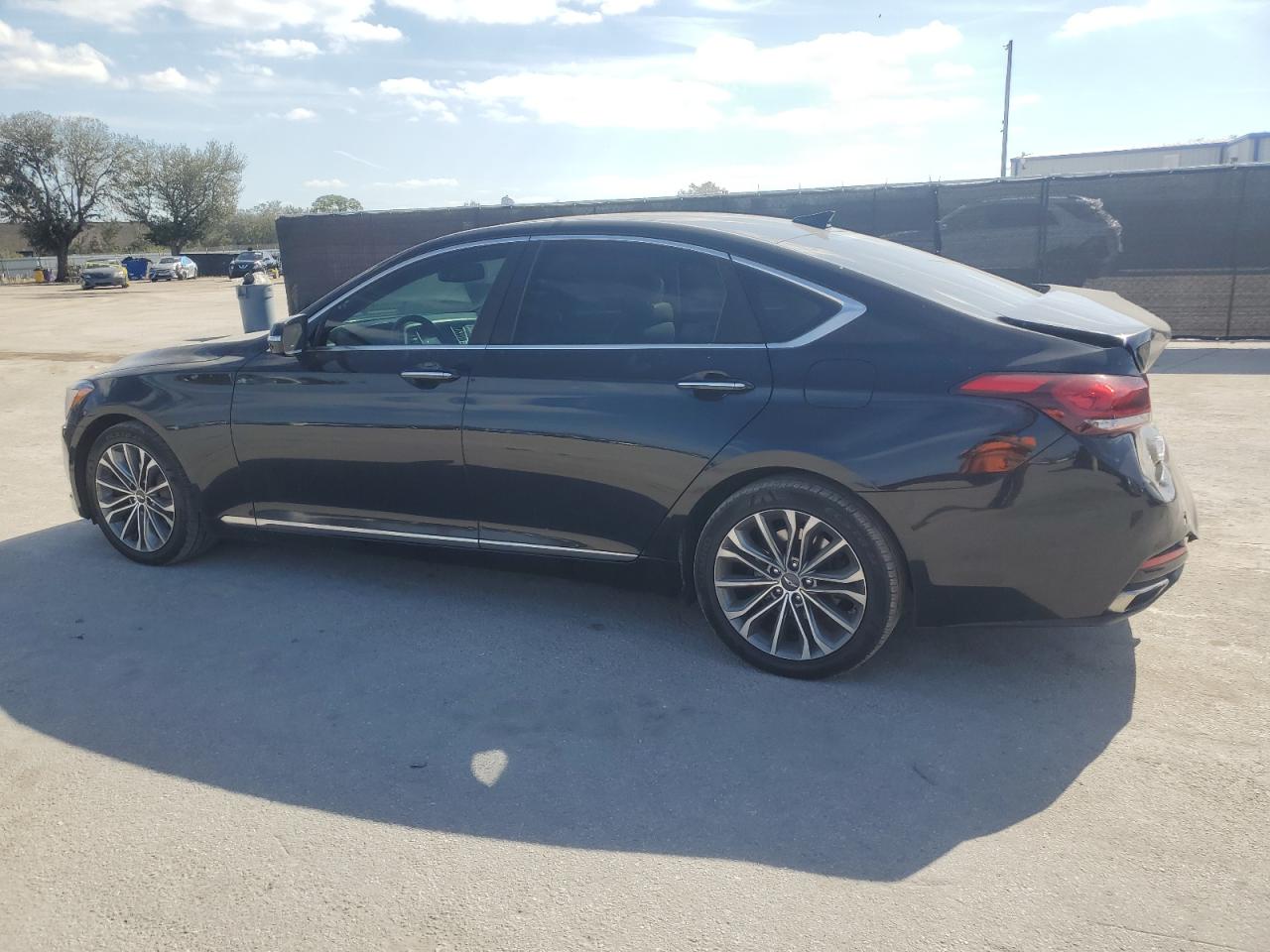 2015 Hyundai Genesis VIN KMHGN4JE1FU054955 Copart auction photo, rear end / minor dent/scratches damage thumbnail 2
