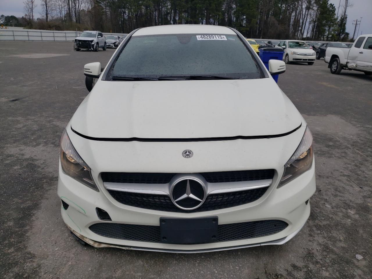 2018 Mercedes-Benz CLA-klasse VIN WDDSJ4EB2JN614503 Copart auction photo, front end / undercarriage damage thumbnail 5
