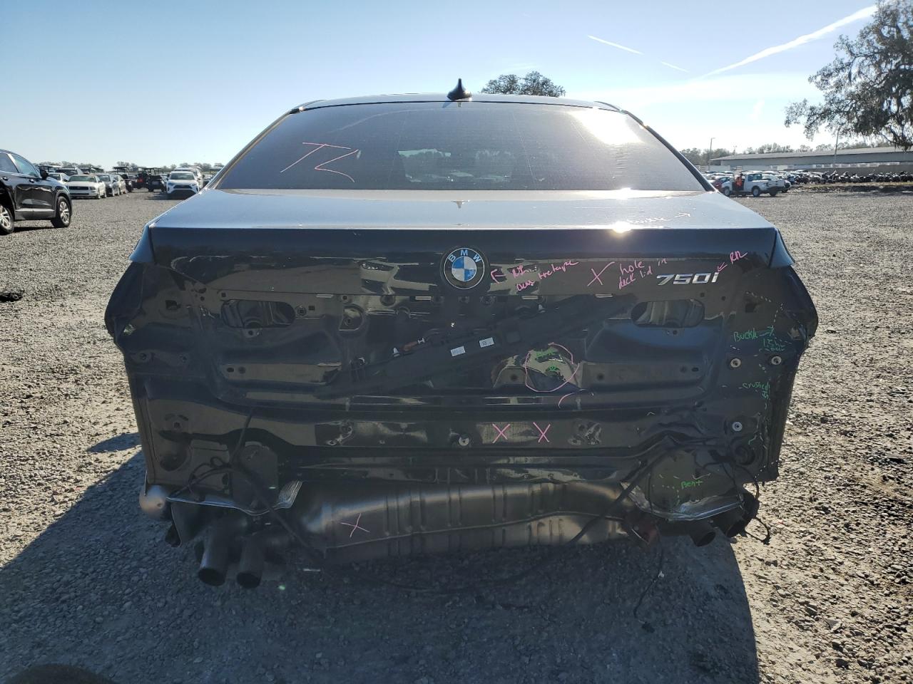 2017 BMW 7er VIN WBA7F0C36HGM22115 Copart auction photo, rear end damage thumbnail 6