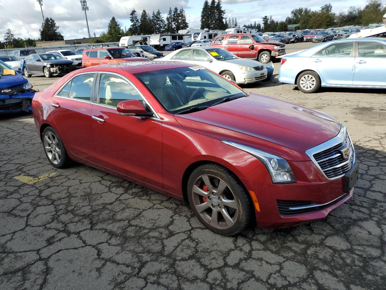 2016 Cadillac ATS VIN 1G6AB5RX3G0175514 Copart auction photo, rear end damage thumbnail 4