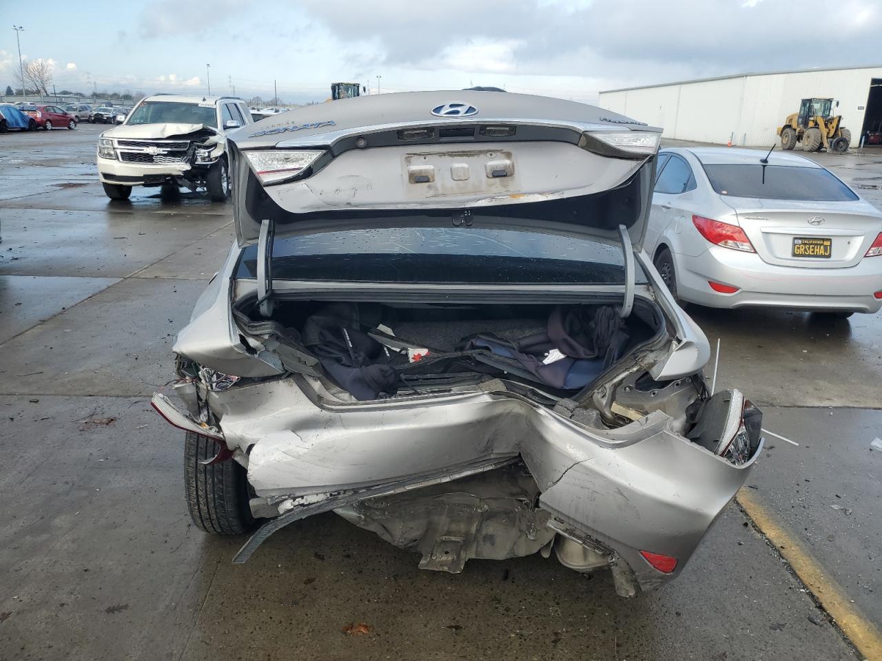 2012 Hyundai Sonata VIN KMHEC4A42CA034201 Copart auction photo, front end / rear end damage thumbnail 6