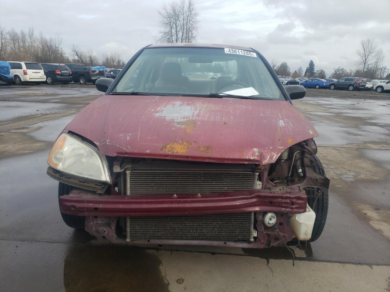 2002 Honda Civic VIN 2HGES15502H558280 Copart auction photo, front end damage thumbnail 5