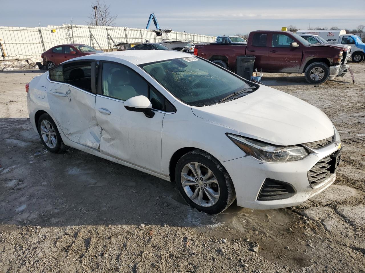 2019 Chevrolet Cruze VIN 1G1BE5SM8K7146818 Copart auction photo, side / front end damage thumbnail 4