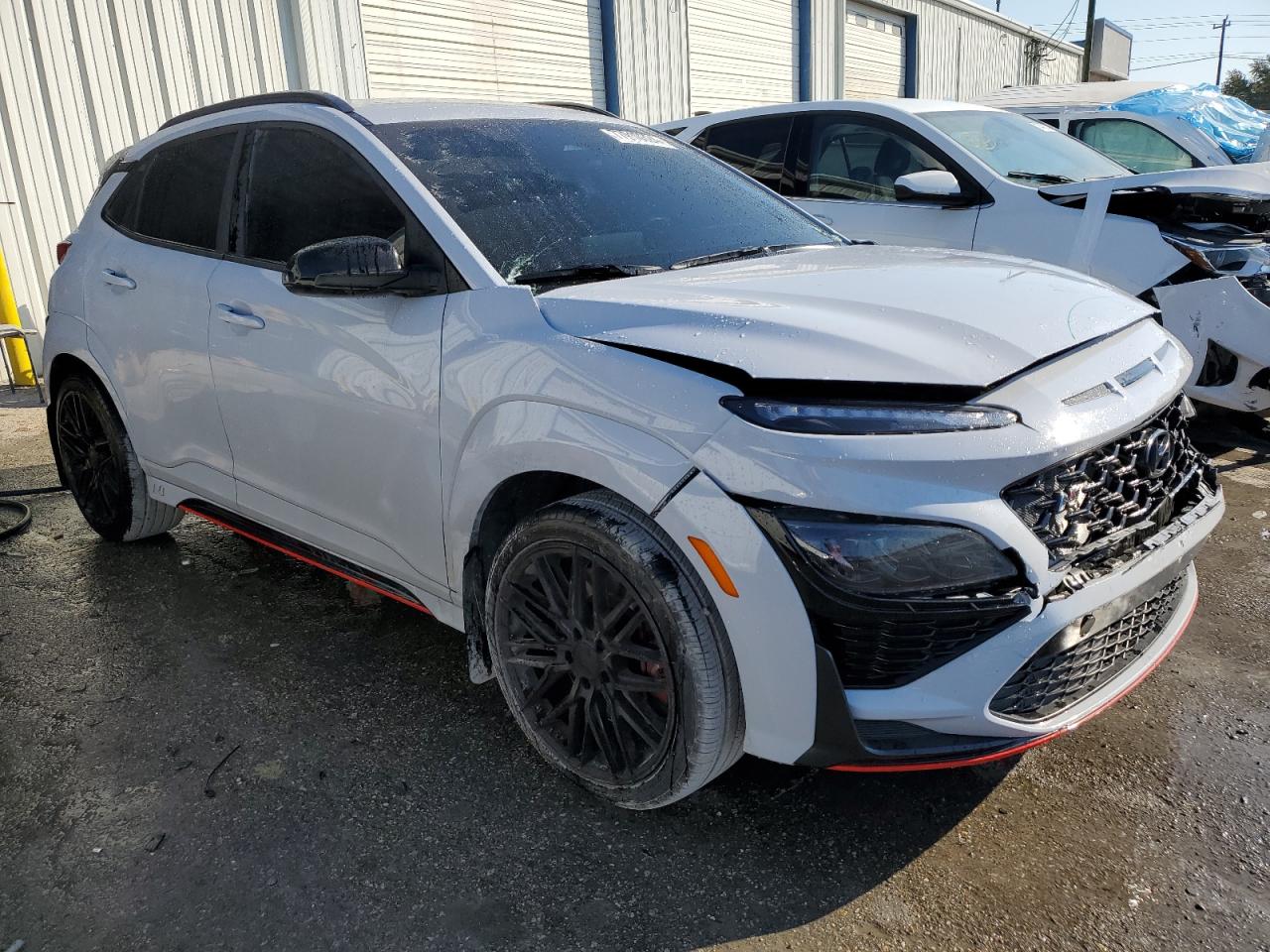 2022 Hyundai Kona VIN KM8KH3AC5NU004424 Copart auction photo, front end damage thumbnail 4