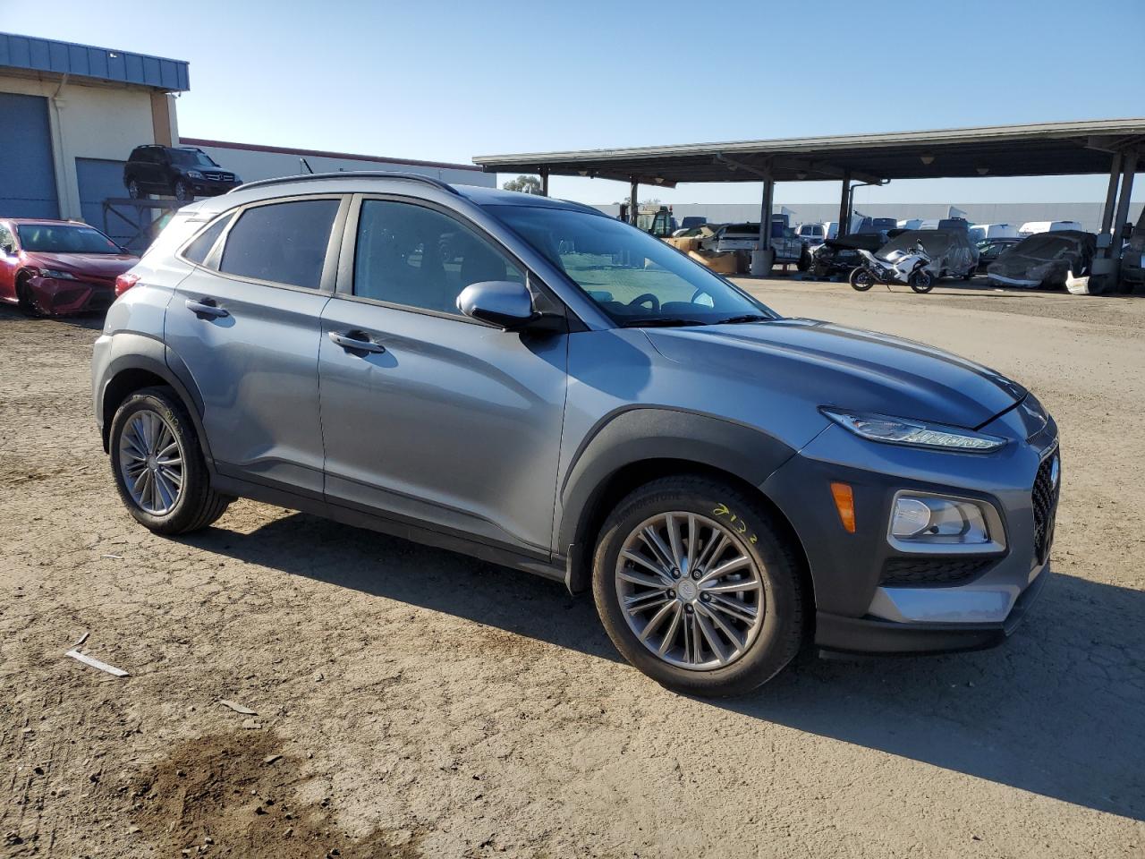 2018 Hyundai Kona VIN KM8K22AA9JU151026 Copart auction photo, front end / side damage thumbnail 4
