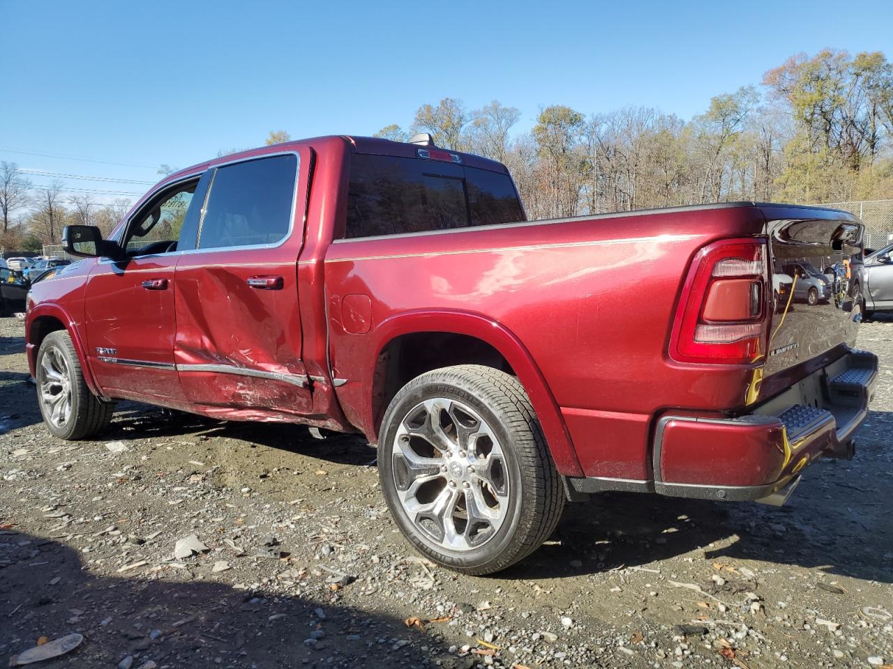 2020 RAM 1500 VIN 1C6SRFHT6LN106595 Copart auction photo, side damage thumbnail 2
