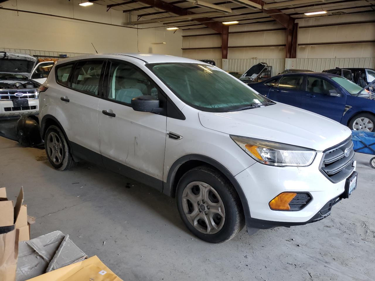 2017 Ford Escape VIN 1FMCU0F71HUA95156 Copart auction photo, front end / side damage thumbnail 4