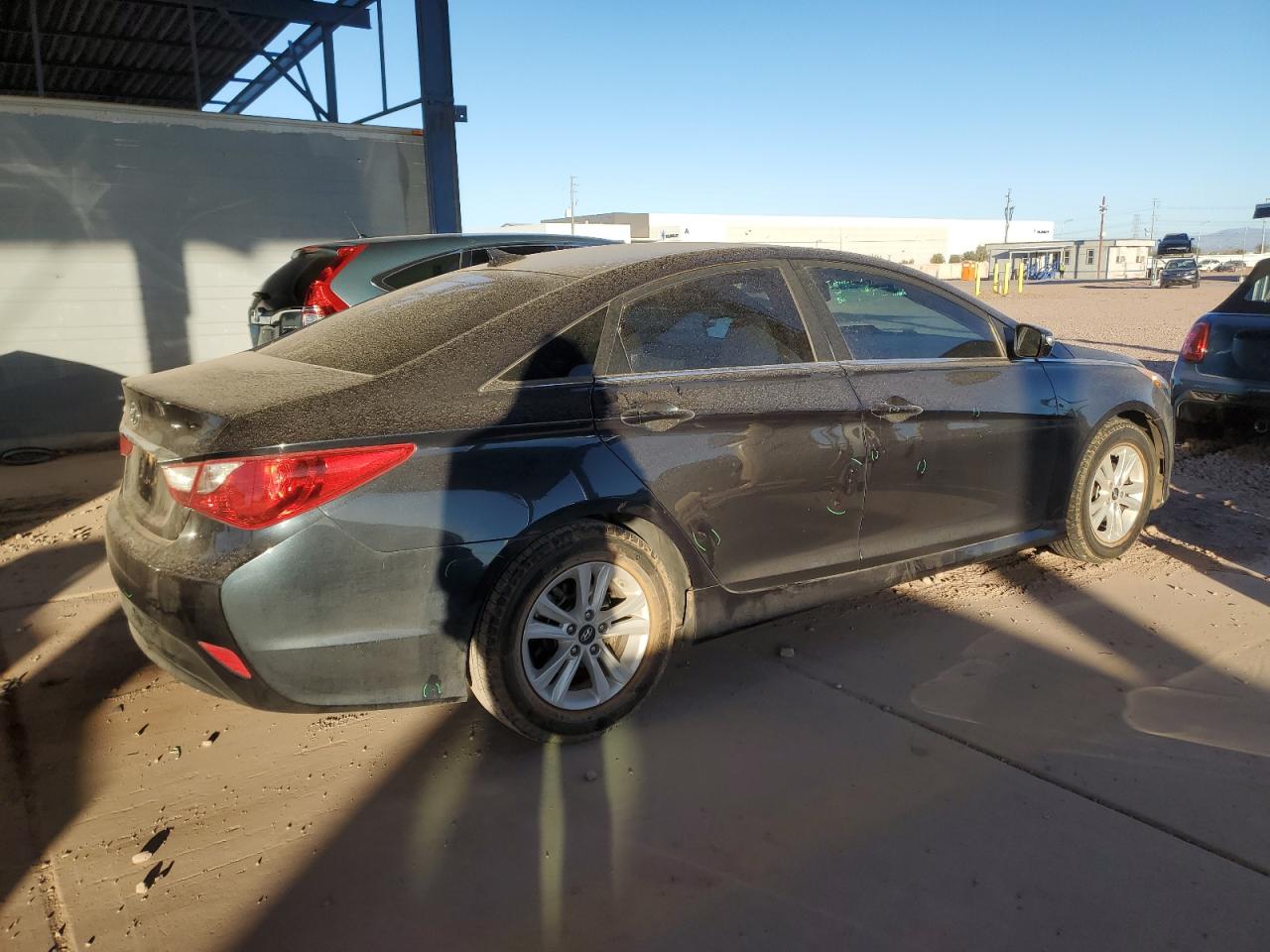 2014 Hyundai Sonata VIN 5NPEB4AC6EH926722 Copart auction photo, vandalism damage thumbnail 3