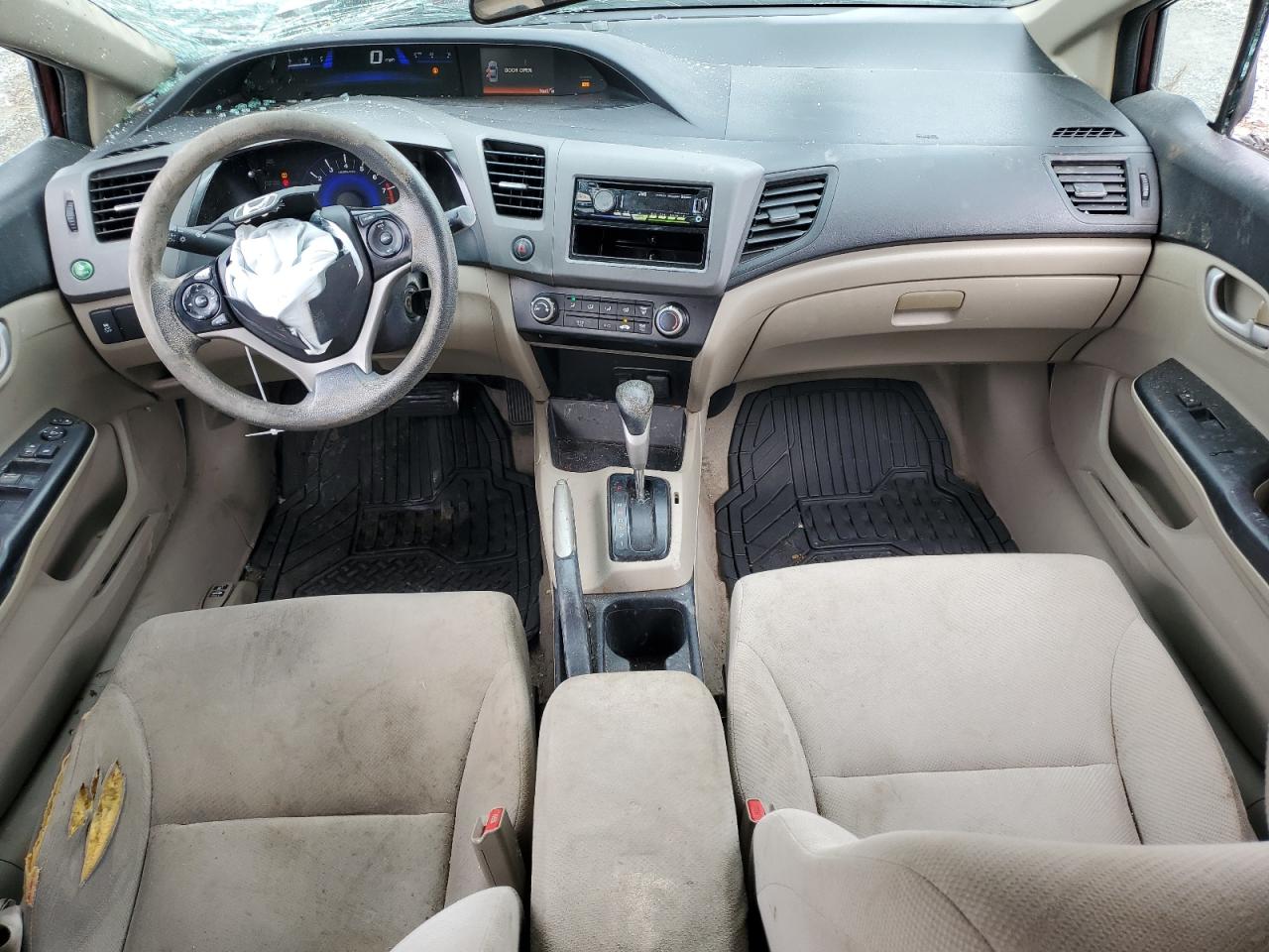 2012 Honda Civic VIN 2HGFB2F50CH551727 Copart auction photo, all over damage thumbnail 8