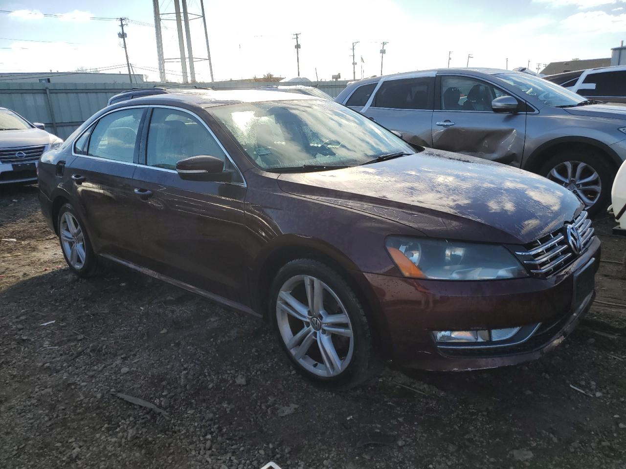 2014 Volkswagen Passat VIN 1VWBN7A32EC028879 Copart auction photo, hail damage thumbnail 4