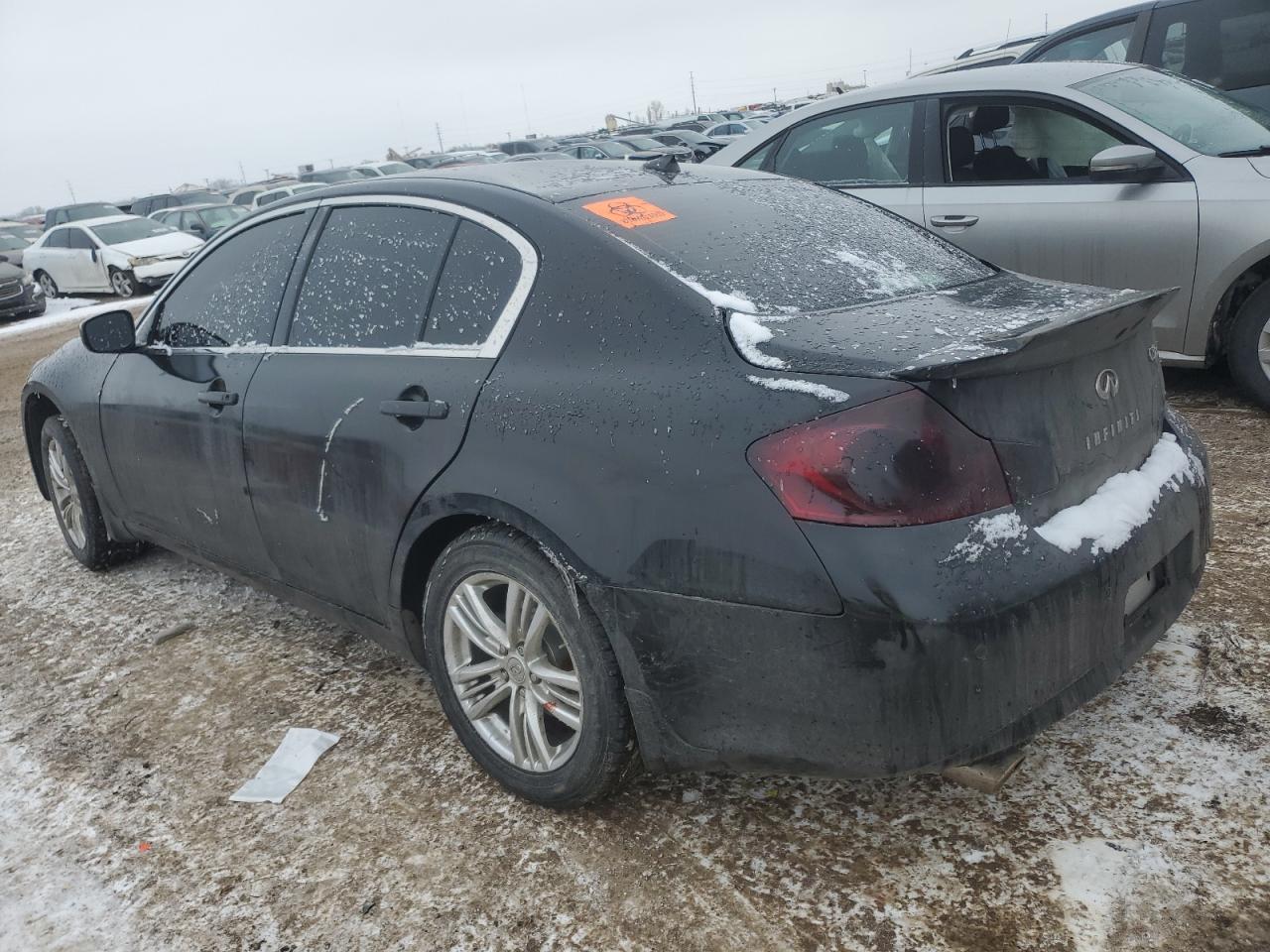 2011 Infiniti G VIN JN1CV6AR7BM410761 Copart auction photo, front end / rear end damage thumbnail 2