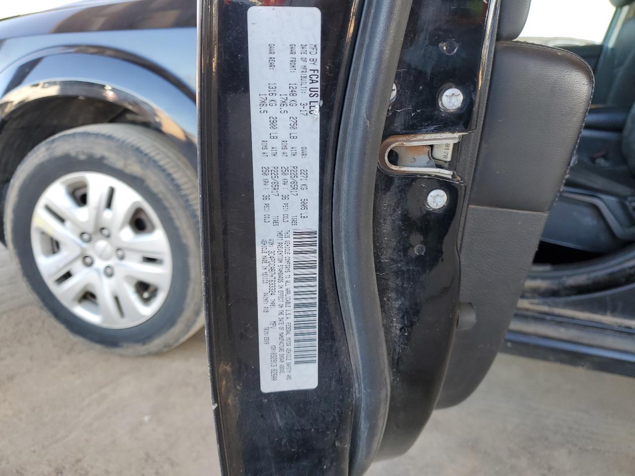 2017 Dodge Journey VIN 3C4PDCAB7HT633324 Copart auction photo, front end / rear end damage thumbnail 13