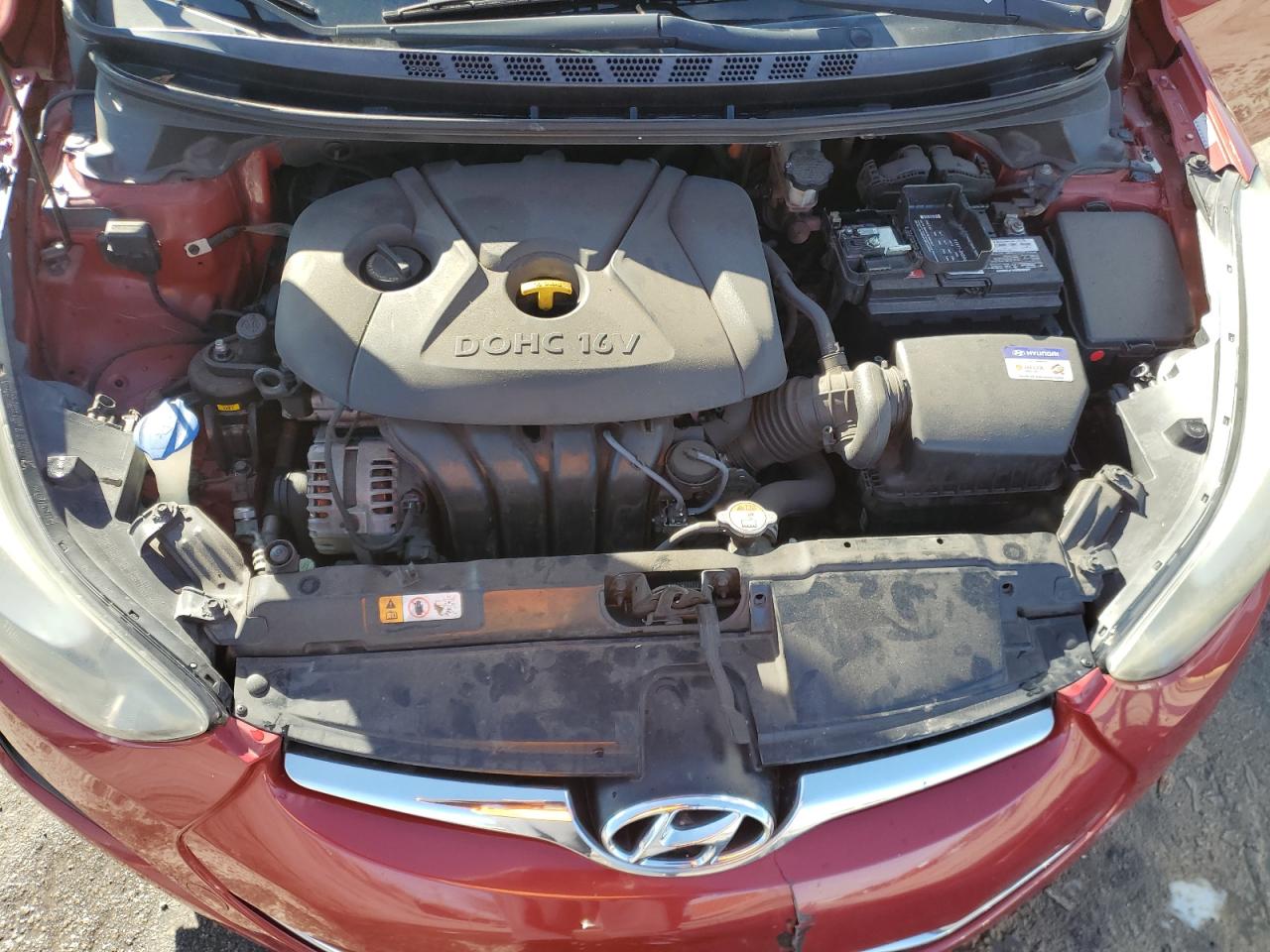 2016 Hyundai Elantra VIN KMHDH4AE7GU650356 Copart auction photo, vandalism / front end damage thumbnail 11