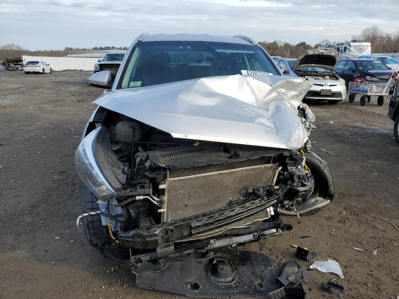 2018 Hyundai Tucson VIN KM8J3CA4XJU760666 Copart auction photo, front end / minor dent/scratches damage thumbnail 5