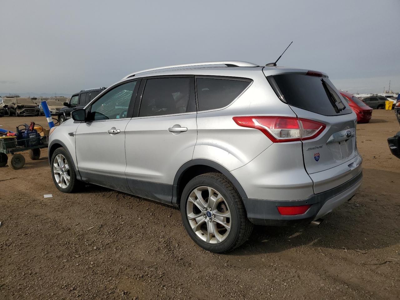 2014 Ford Escape VIN 1FMCU9J91EUB33171 Copart auction photo, top/roof / front end damage thumbnail 2