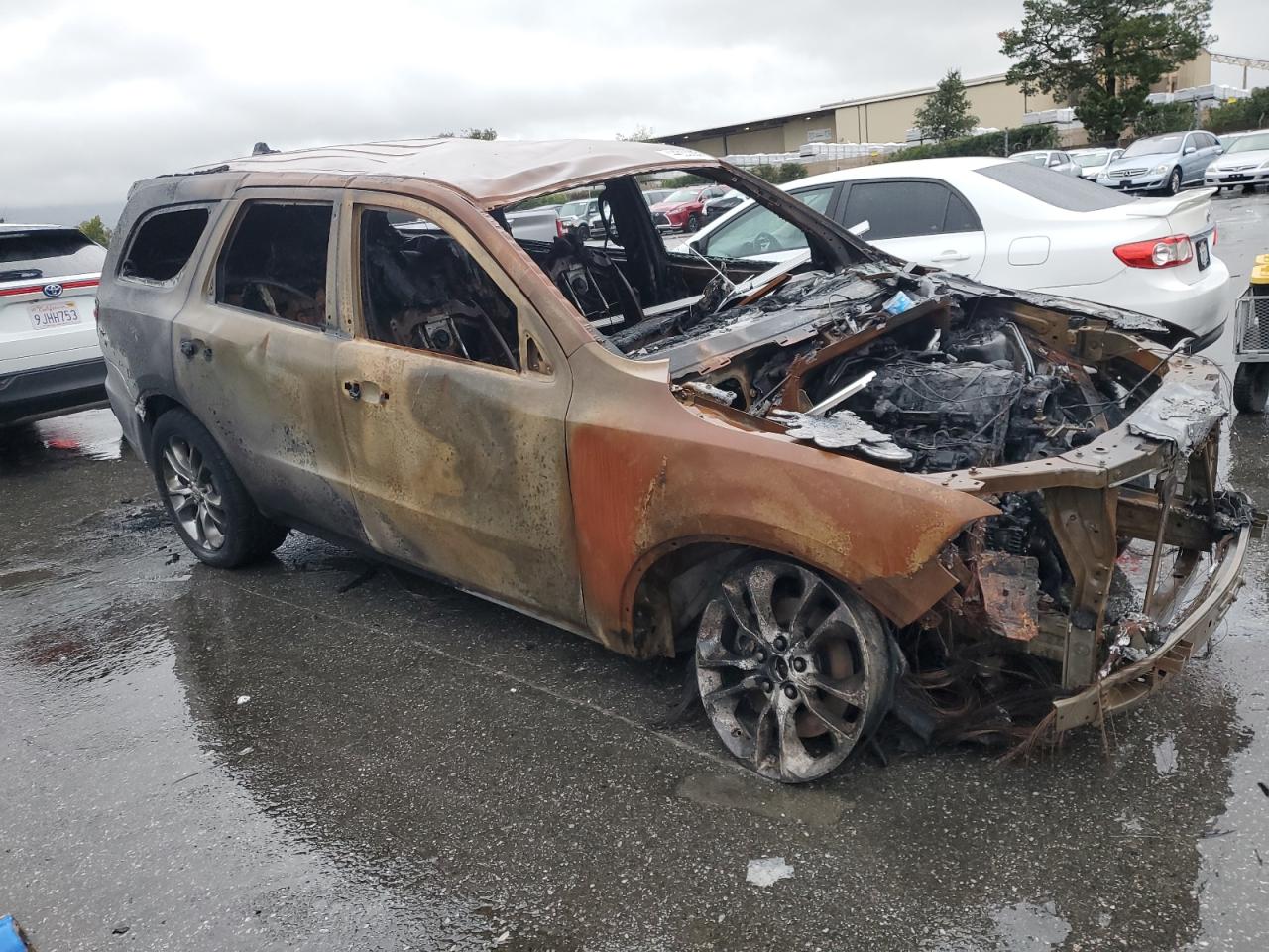 2019 Dodge Durango VIN 1C4SDHCT7KC691031 Copart auction photo, burn damage thumbnail 4
