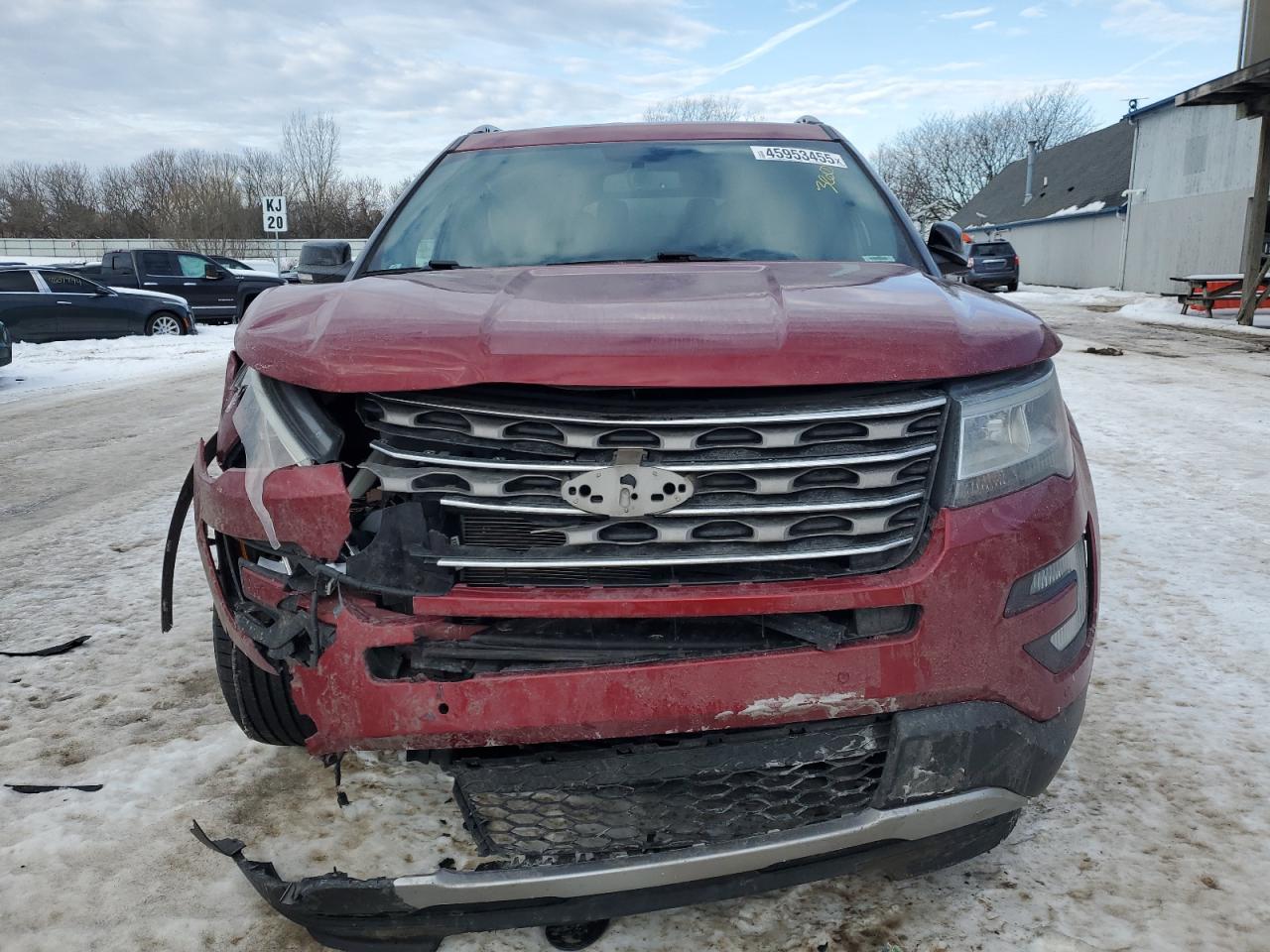 2017 Ford Explorer VIN 1FM5K7D88HGE21763 Copart auction photo, front end / side damage thumbnail 5
