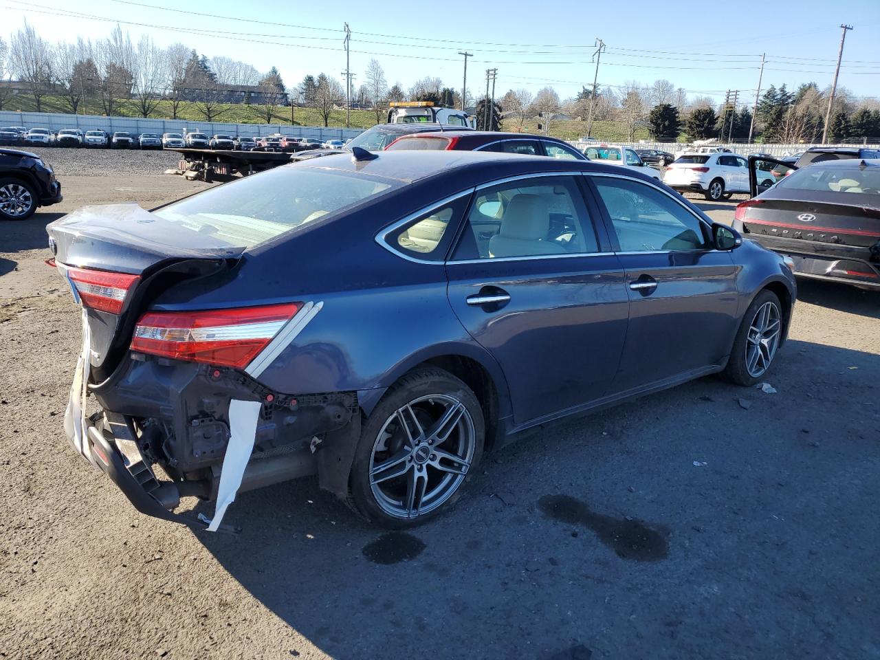 2014 Toyota Avalon VIN 4T1BK1EB7EU115919 Copart auction photo, rear end / side damage thumbnail 3