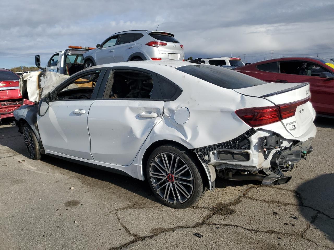 2022 KIA Forte VIN 3KPF44ACXNE501281 Copart auction photo, burn - engine / all over damage thumbnail 2