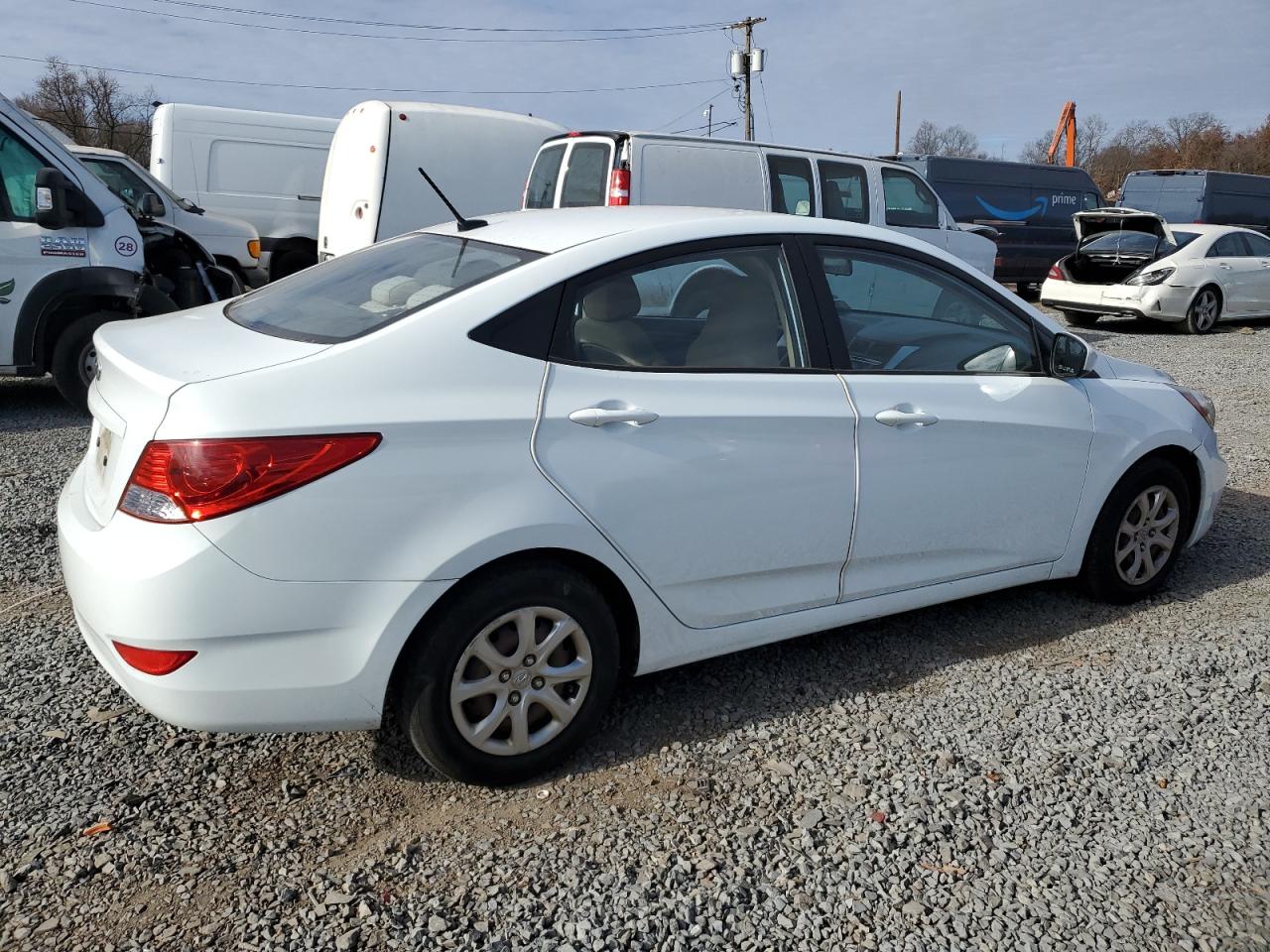 2014 Hyundai Accent VIN KMHCT4AE6EU612351 Copart auction photo, minor dent/scratches / mechanical damage thumbnail 3