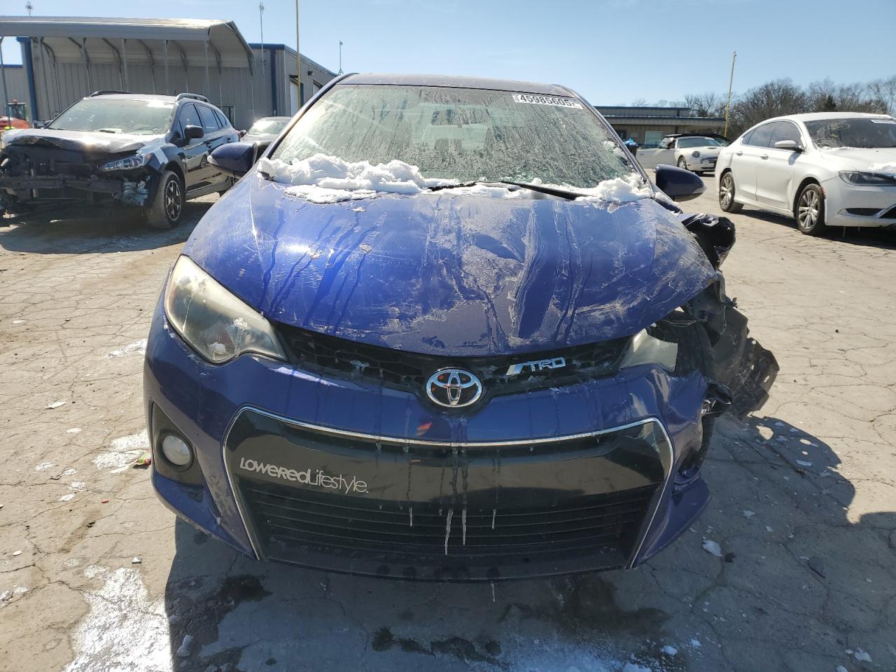 2014 Toyota Corolla VIN 5YFBURHE1EP122851 Copart auction photo, front end / rear end damage thumbnail 5