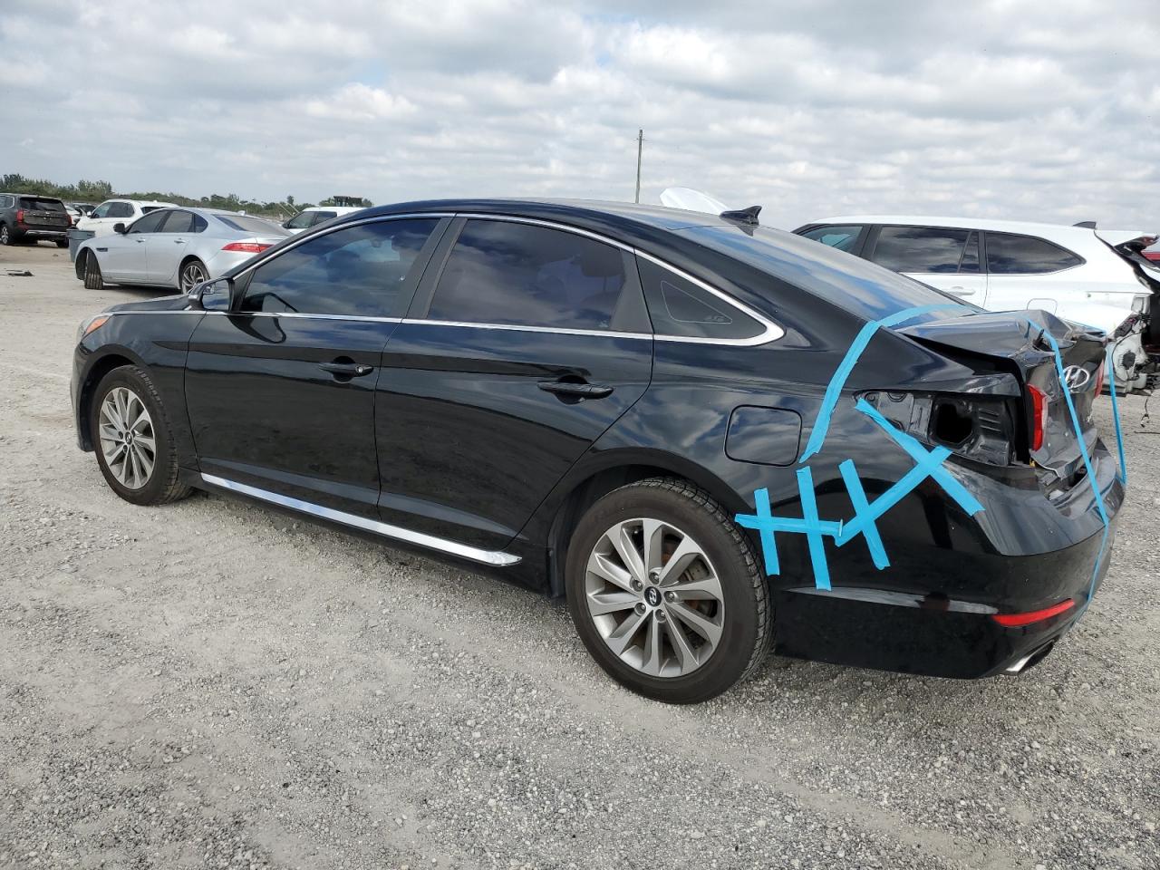 2015 Hyundai Sonata VIN 5NPE34AF0FH242046 Copart auction photo, rear end damage thumbnail 2