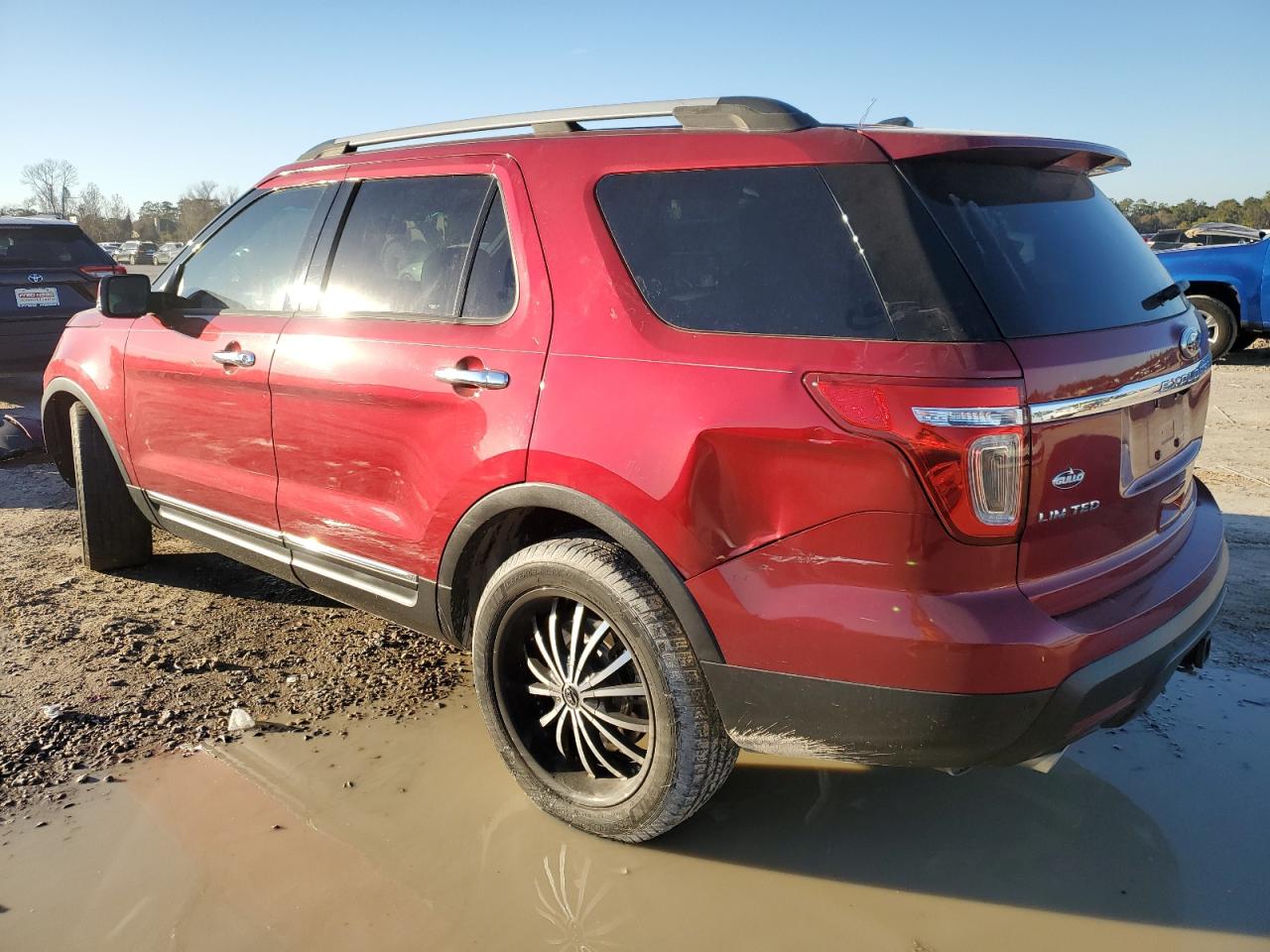 2014 Ford Explorer VIN 1FM5K7F82EGC15122 Copart auction photo, front end / rear end damage thumbnail 2